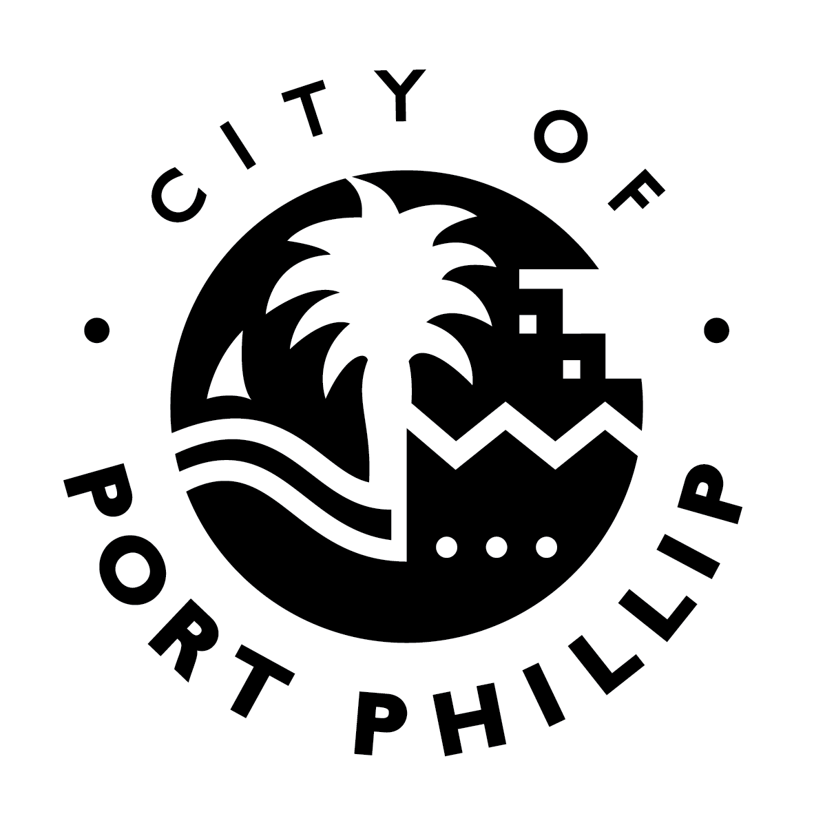 City of Port Phillip reversed logo